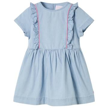 Soft Blue Ruffled Kids' Dress - Size 92 | HipoMarket