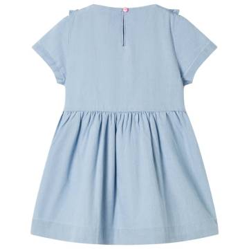 Soft Blue Ruffled Kids' Dress - Size 92 | HipoMarket