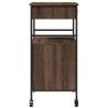 Brown Oak Kitchen Trolley - Stylish Storage Solution