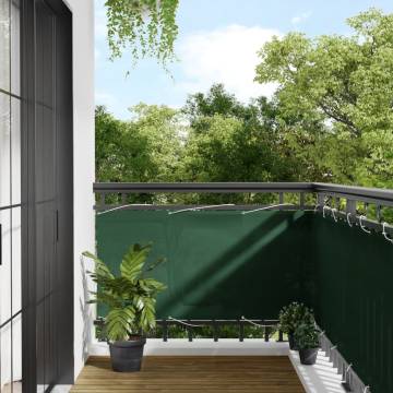 Balcony Screen Dark Green 75x1000 cm - 100% Polyester Oxford