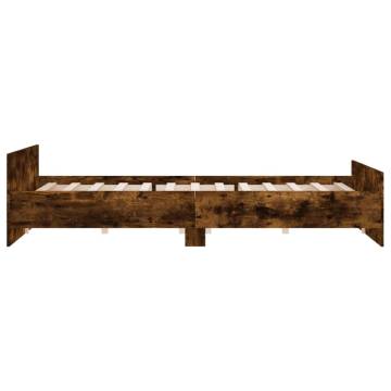 Smoked Oak Super King Bed Frame with Headboard & Footboard