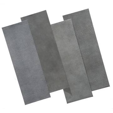 WallArt Leather Tiles Lyttelton - Bluish Grey, 16 pcs