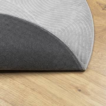 IZA Short Pile Grey Rug Ø 120 cm - Scandinavian Style