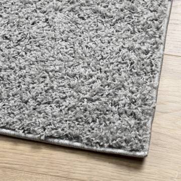 Shaggy Rug PAMPLONA High Pile Modern Grey 160x160 cm | HipoMarket