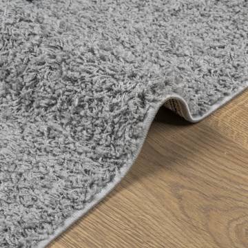 Shaggy Rug PAMPLONA High Pile Modern Grey 160x160 cm | HipoMarket