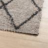 Shaggy Rug PAMPLONA High Pile Beige and Anthracite 240x240 cm