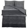 Dark Grey Duvet Cover Set 140x200 cm - 100% Cotton