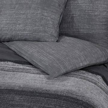 Dark Grey Duvet Cover Set 140x200 cm - 100% Cotton