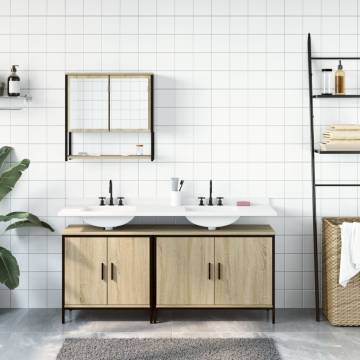 3 Piece Bathroom Furniture Set in Sonoma Oak - Stylish & Durable