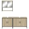 3 Piece Bathroom Furniture Set in Sonoma Oak - Stylish & Durable