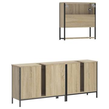 3 Piece Bathroom Furniture Set in Sonoma Oak - Stylish & Durable