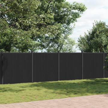 Fence Panel Grey 872x186 cm WPC - Durable & Stylish