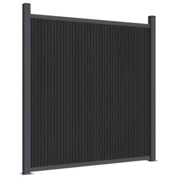 Fence Panel Grey 872x186 cm WPC - Durable & Stylish