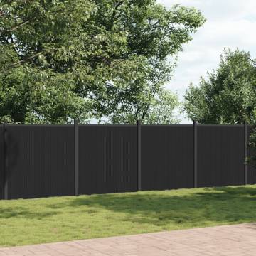 Durable Grey WPC Fence Panel - 1737x186 cm | HiPo Market