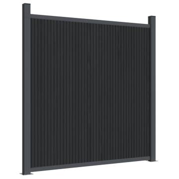 Durable Grey WPC Fence Panel - 1737x186 cm | HiPo Market