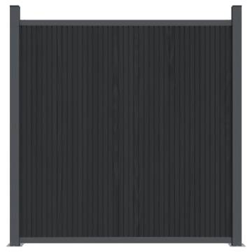 Durable Grey WPC Fence Panel - 1737x186 cm | HiPo Market