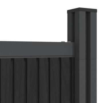 Durable Grey WPC Fence Panel - 1737x186 cm | HiPo Market