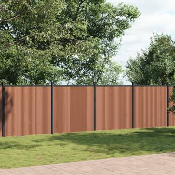 Durable Brown WPC Fence Panel 699x186 cm - Secure & Stylish