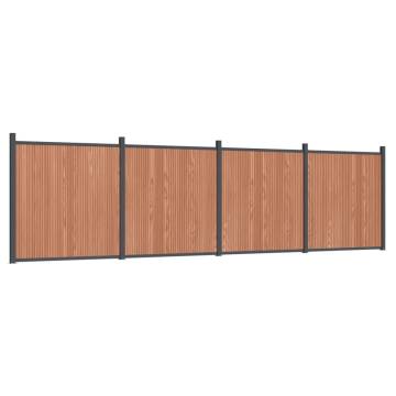 Durable Brown WPC Fence Panel 699x186 cm - Secure & Stylish