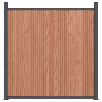 Durable Brown WPC Fence Panel 699x186 cm - Secure & Stylish