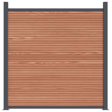 Durable Brown WPC Fence Panel 699x186 cm - Secure & Stylish