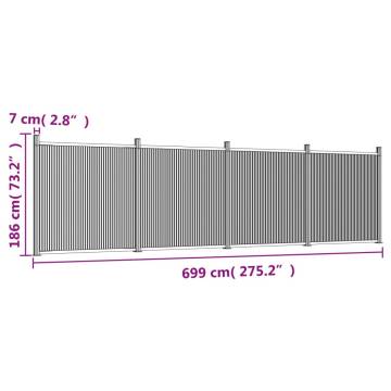 Durable Brown WPC Fence Panel 699x186 cm - Secure & Stylish