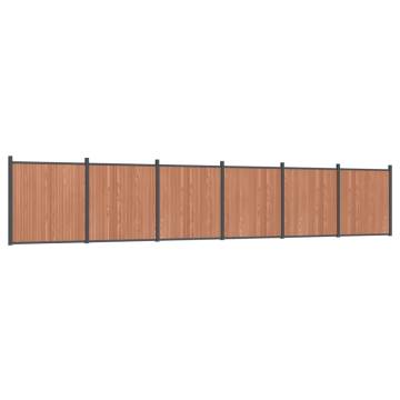 Fence Panel Brown 1045x186 cm WPC - Durable & Stylish