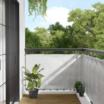 Light Grey Balcony Screen - 90x800 cm | Hipomarket UK