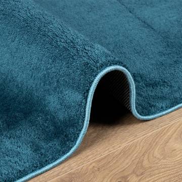 Rug OVIEDO Short Pile Turquoise 80x150 cm - Stylish Comfort