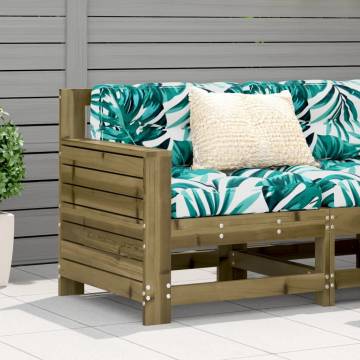 Garden Armrest Sofa - Impregnated Wood Pine | Hipomarket