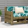 Garden Armrest Sofa 69x62x70.5 cm Impregnated Wood Pine Colour natural impregnated Quantity in Package 1 Model sofa 