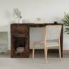 Modern Desk with Drawer in Smoked Oak - 115x50x75 cm