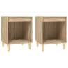 Elegant Sonoma Oak Bedside Cabinets - 2 pcs | HipoMarket