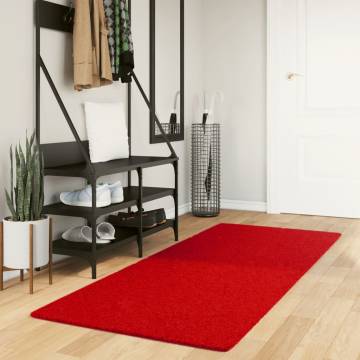 Rug OVIEDO Short Pile Red 80x200 cm - Soft & Durable