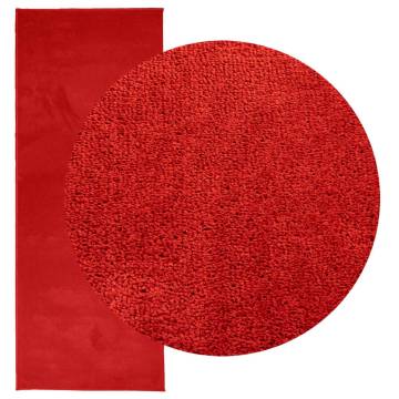 Rug OVIEDO Short Pile Red 80x200 cm - Soft & Durable