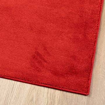 Rug OVIEDO Short Pile Red 80x200 cm - Soft & Durable