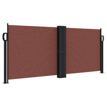 Retractable Side Awning Brown 100x600 cm | HipoMarket UK