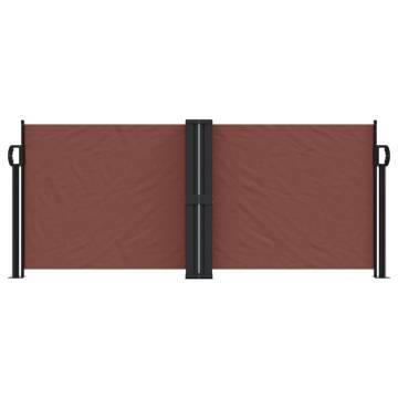 Retractable Side Awning Brown 100x600 cm | HipoMarket UK