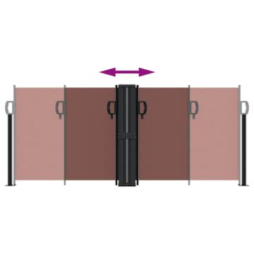 Retractable Side Awning Brown 100x600 cm | HipoMarket UK