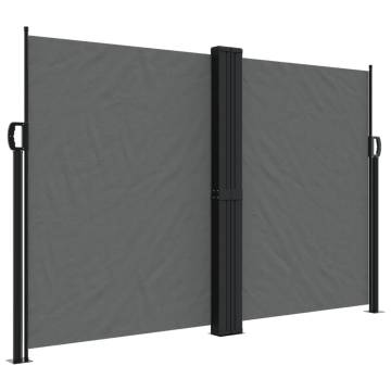 Retractable Side Awning Anthracite 160x600 cm | Hipo Market