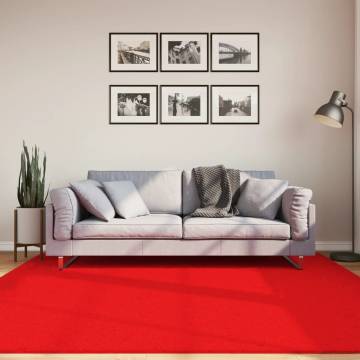 Rug OVIEDO Short Pile Red 200x200 cm - Cozy & Durable