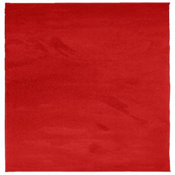 Rug OVIEDO Short Pile Red 200x200 cm - Cozy & Durable