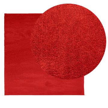 Rug OVIEDO Short Pile Red 200x200 cm - Cozy & Durable