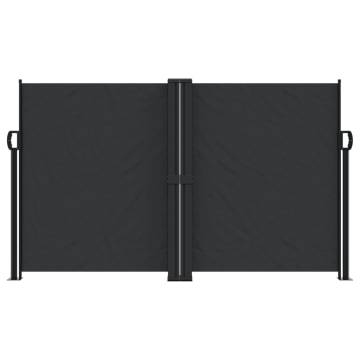 Retractable Side Awning Black 140x600 cm - Privacy Screen