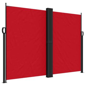 Retractable Side Awning Red 180x600 cm - Private Oasis