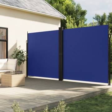 Retractable Side Awning Blue 200x600 cm - Privacy Screen