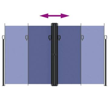 Retractable Side Awning Blue 200x600 cm - Privacy Screen