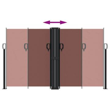 Retractable Side Awning Brown 140x600 cm - HipoMarket