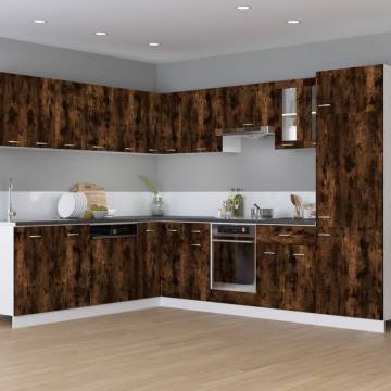 Hanging Cabinet Smoked Oak | Space-Saving Design - HipoMarket