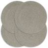 Placemats 4 pcs Plain Grey 38 cm Round Cotton Colour grey Quantity in Package 4 Material cotton 